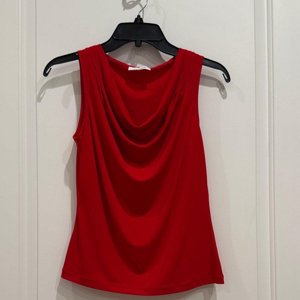 Calvin Klein Scarlet Sleeveless Blouse